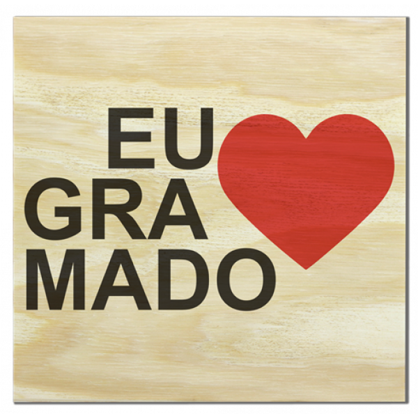 Imã de madeira eu amo GRA