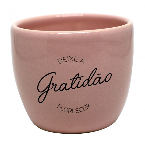 Vaso redondo médio Gratidão