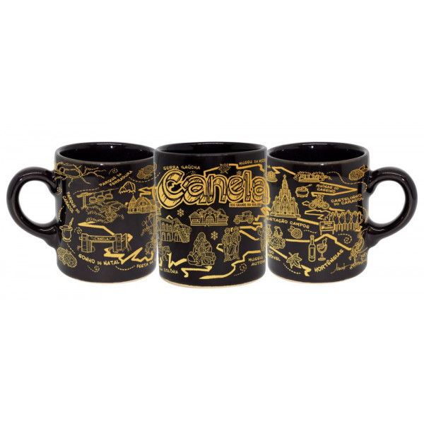 Caneca reta moser preta Faixa mapa td fp CAN