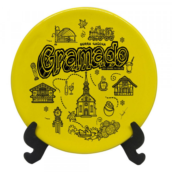 Prato decorativo - traço preto GRA