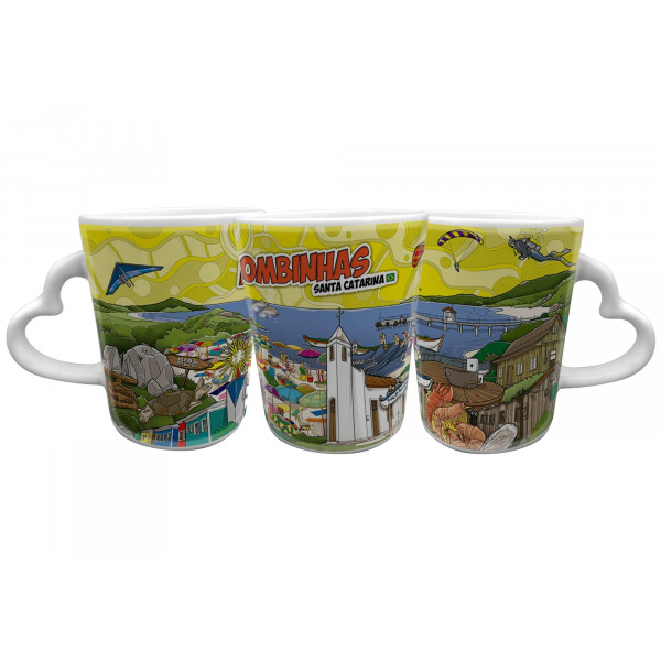 caneca catarina coração faixa colorida Bomb.