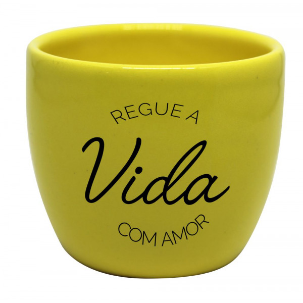 Vaso redondo médio Regue a vida