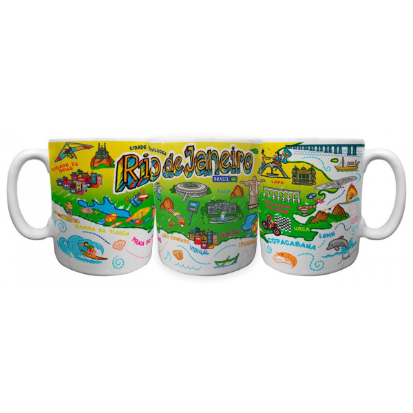 Caneca reta faixa mapa tc RJ