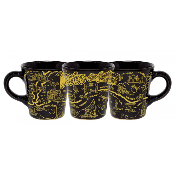 Caneca curva moser preta faixa mapa td fp PGA