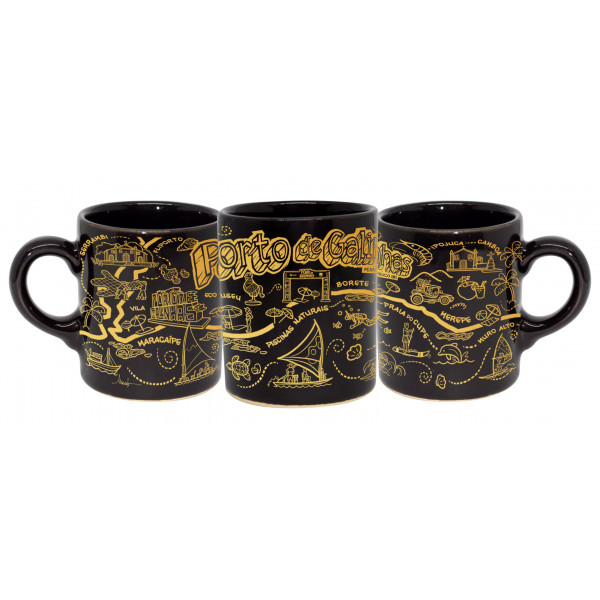 Caneca reta moser preta faixa mapa Td Fp PGA