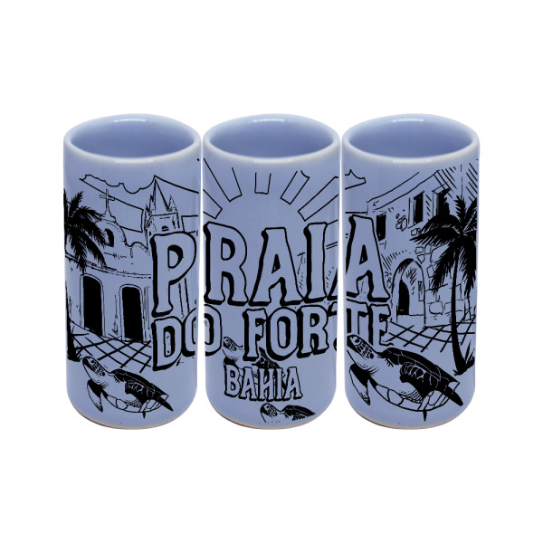 Copo shot vodka retrô traço preto PFO