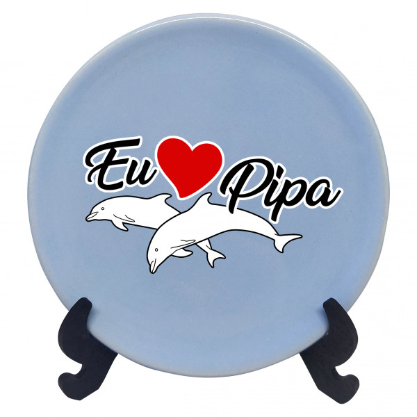 Prato decorativo Eu amo ponto turístico PI