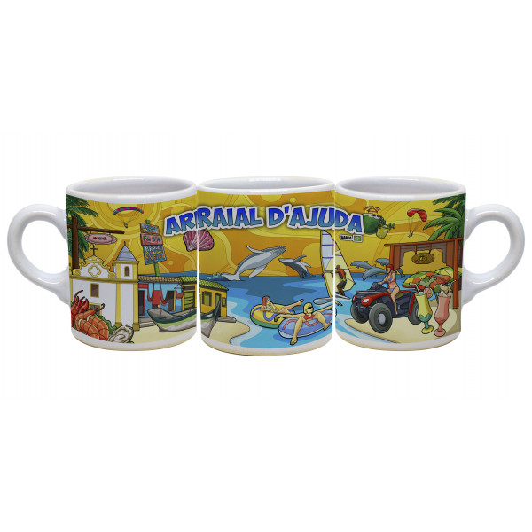 Caneca reta moser faixa colorida AR