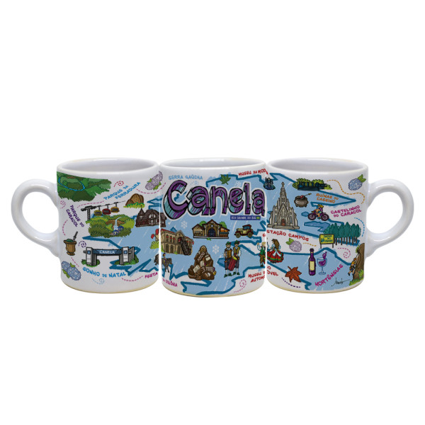 Caneca reta moser faixa traço colorido CAN