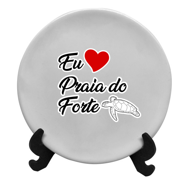 Prato decorativo Eu amo ponto turístico PFO
