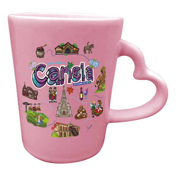 Caneca catarina logo traço colorido CAN