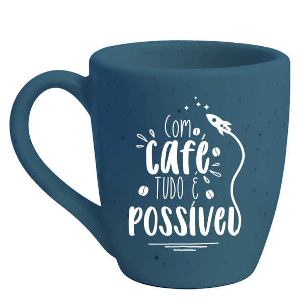 Caneca Curva com café tudo é possível