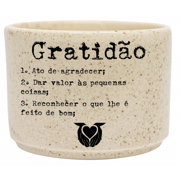 Vaso Roma Natural Granilhado Momentos - Gratidão