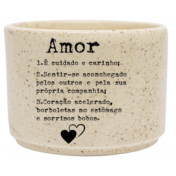 Vaso Roma Natural Granilhado Momentos - Amor