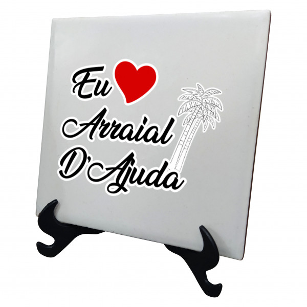 Azulejo com suporte eu amo Ponto turístico AR