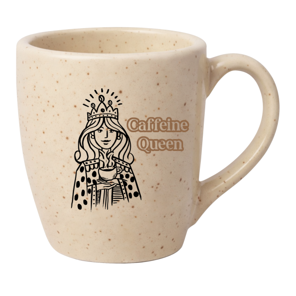 Caneca Curva Natural Granilhado - Caffeine Queen