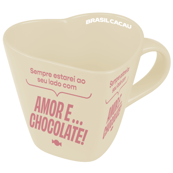 Caneca Juliana Natural Amor e Chocolate