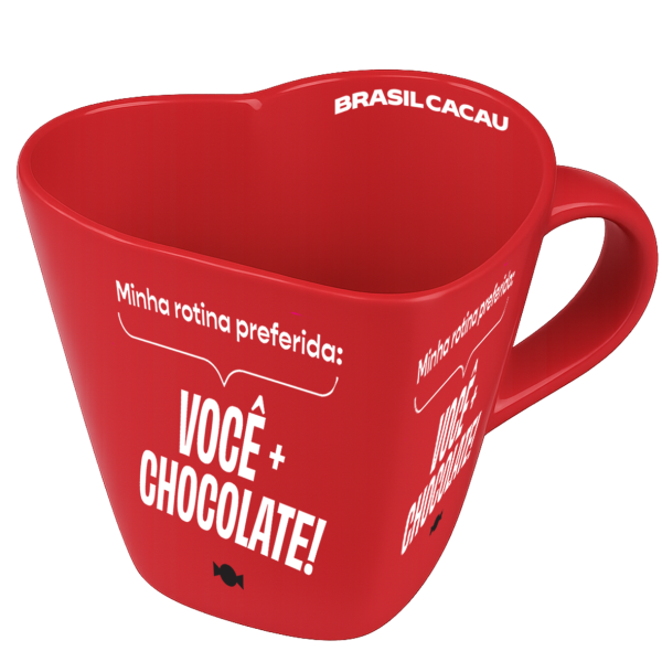 Caneca Juliana Vermelha Você +Chocolate