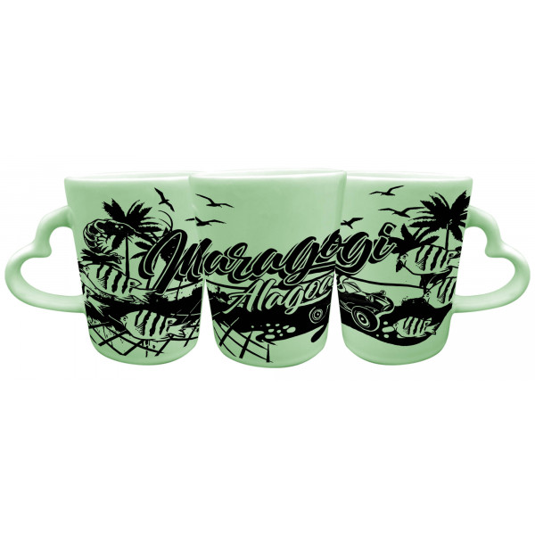 Caneca Catarina Coração Faixa Retrô PB MA