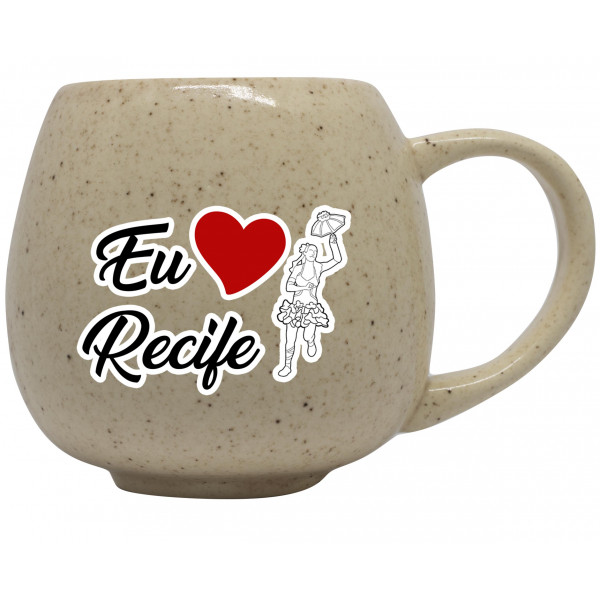 Caneca Moon Natural Granilhado Eu Amo Ponto Turístico RE
