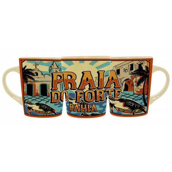 Caneca Catarina Faixa Colorida Retrô PFO