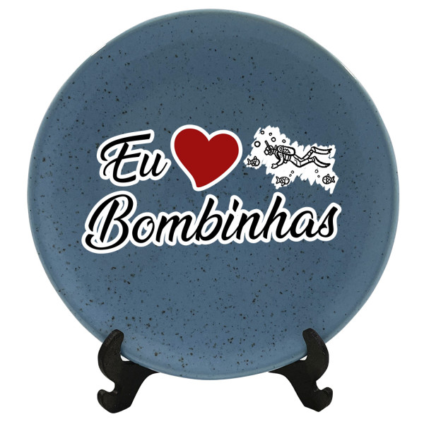 Prato decorativo eu amo ponto turístico Bomb.