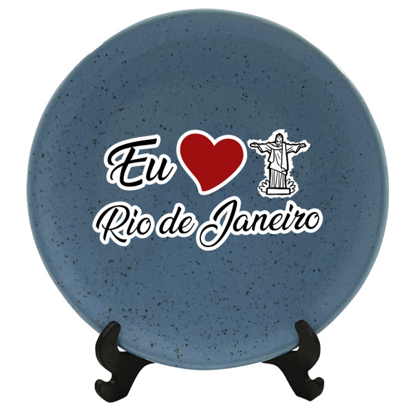 Prato decorativo -  Eu amo ponto turístico RJ