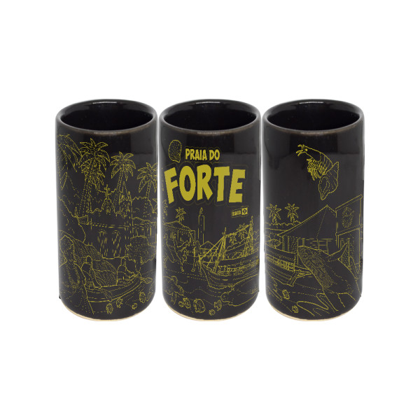 Copo shot vodka traço dourado PFO
