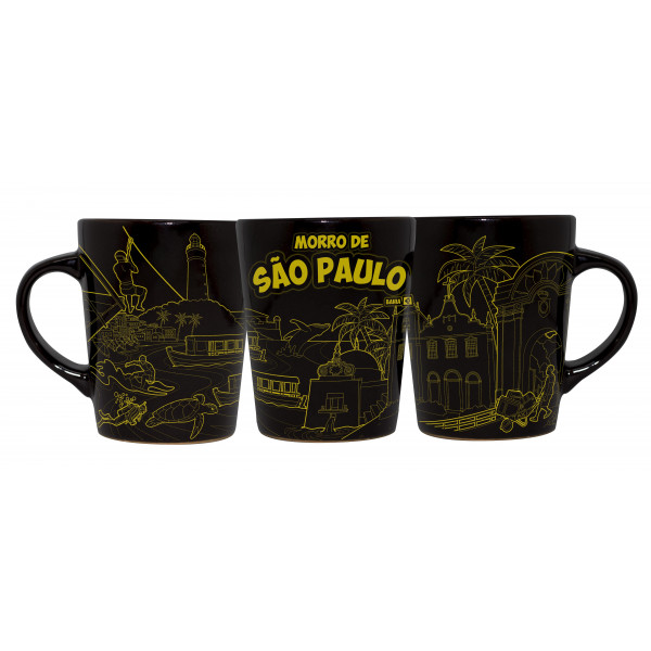 Caneca catarina preta faixa mapa td fp MSP