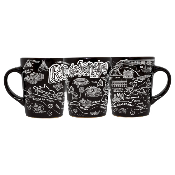 Caneca Catarina Faixa Traço Branco RJ