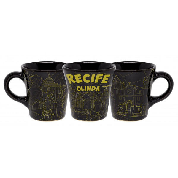 Caneca curva moser preta faixa mapa td fp RE