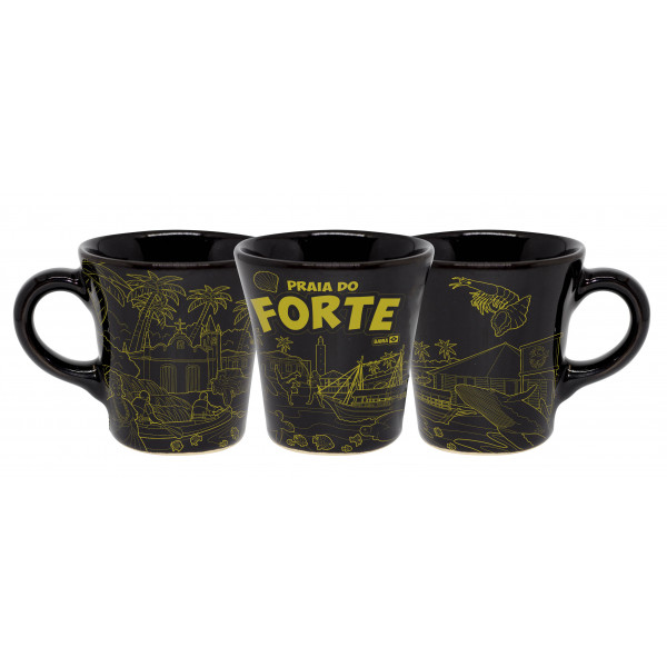 Caneca curva moser preta faixa mapa td fp PFO