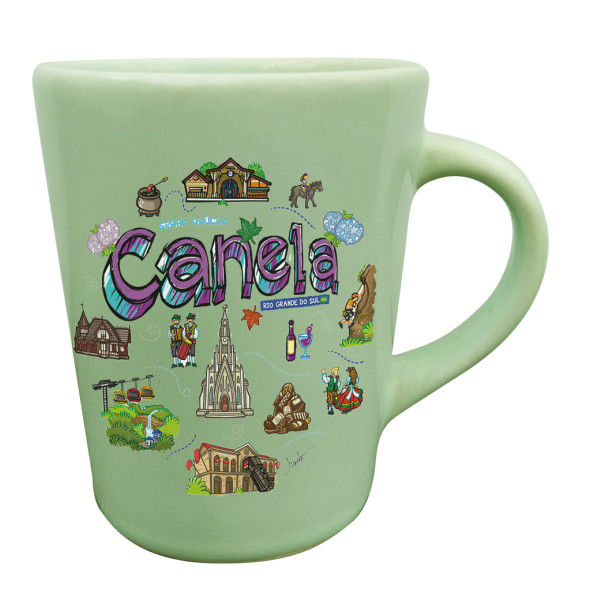 Caneca catarina traço colorido CAN