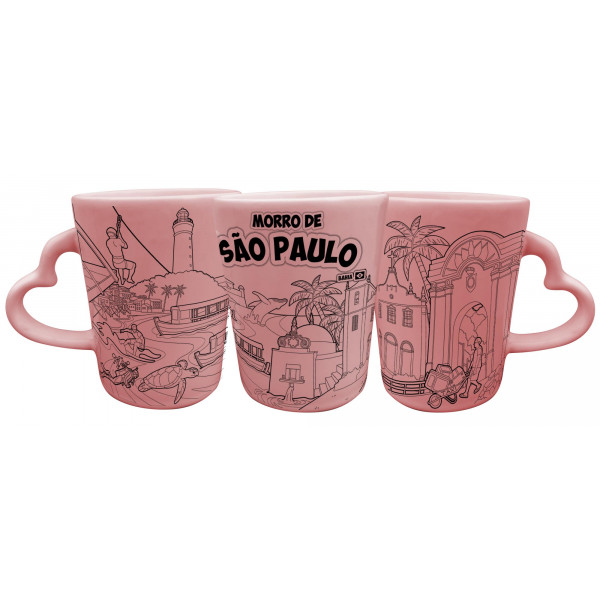 Caneca Catarina Coração Faixa Mapa TPFB MSP