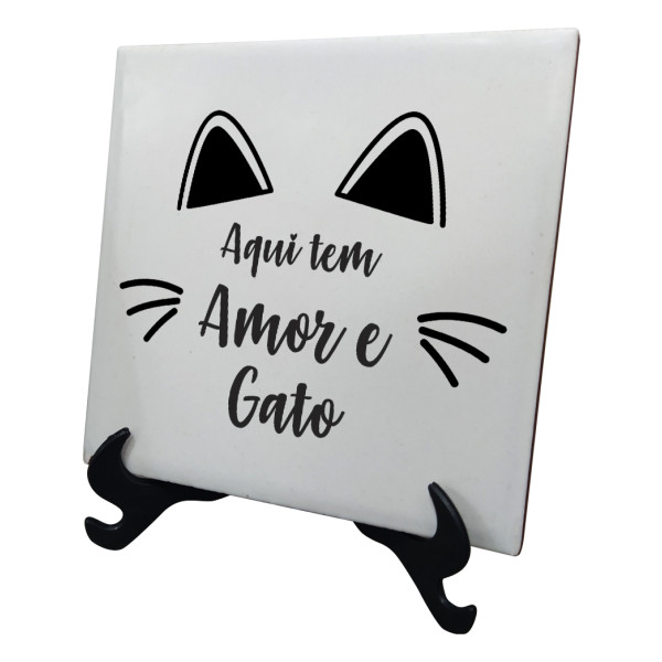 Azulejo amor e gato