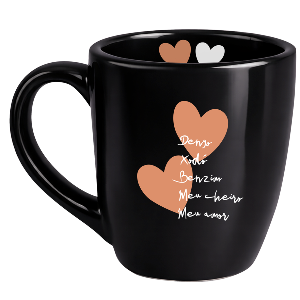 Caneca Curva Preta - xodó,dengo,benzim