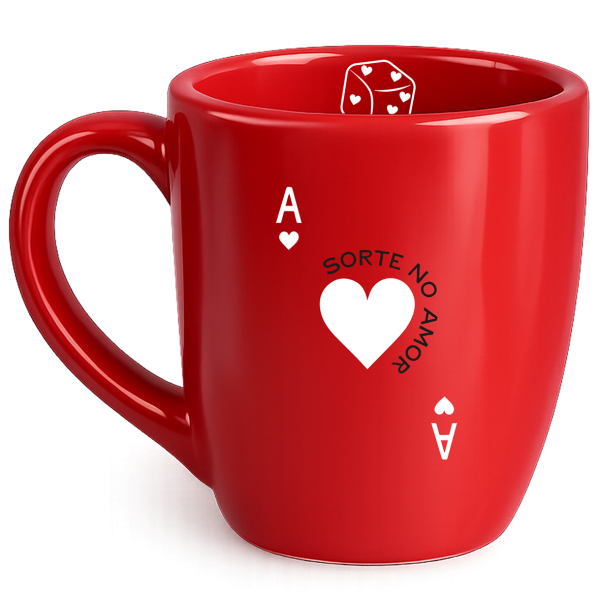 Caneca Curva Vermelha - sorte no amor