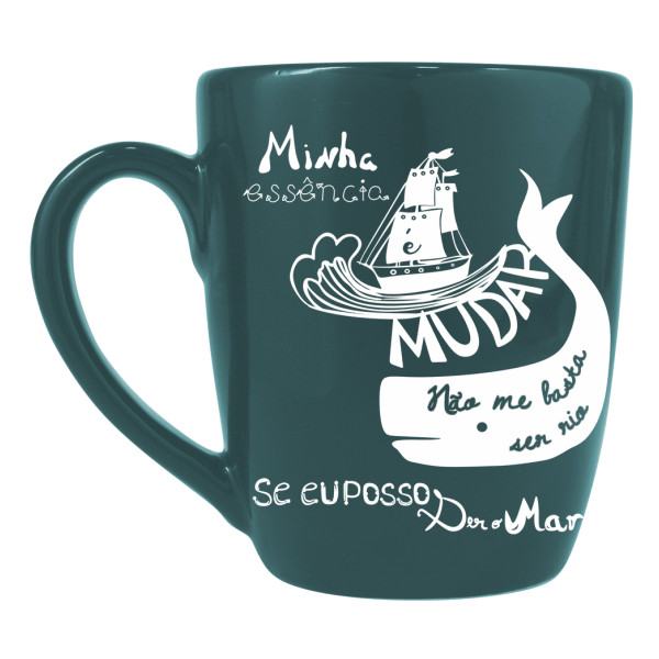 Caneca Curva Azul Marinho - Minha essência