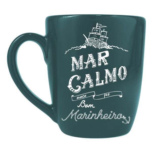 Caneca Curva Azul Marinho - Mar Calmo