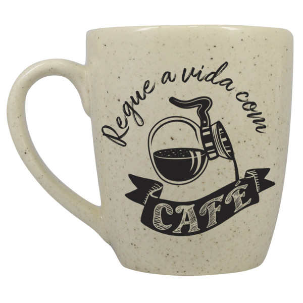 Caneca Curva Regue a vida com café