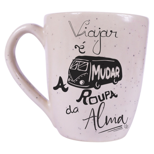 Caneca Curva Natural Granilhada - Roupa da Alma