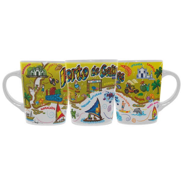 Caneca Catarina Branca Faixa Mapa PGA