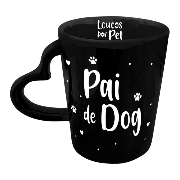 Caneca pai de dog asa coração