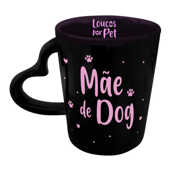 Caneca mãe de dog asa coração