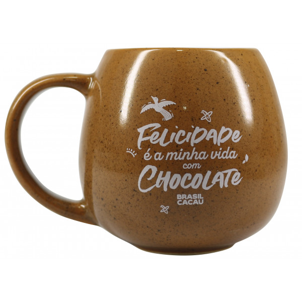 Caneca Moon Terracota Granilhada Felicidade