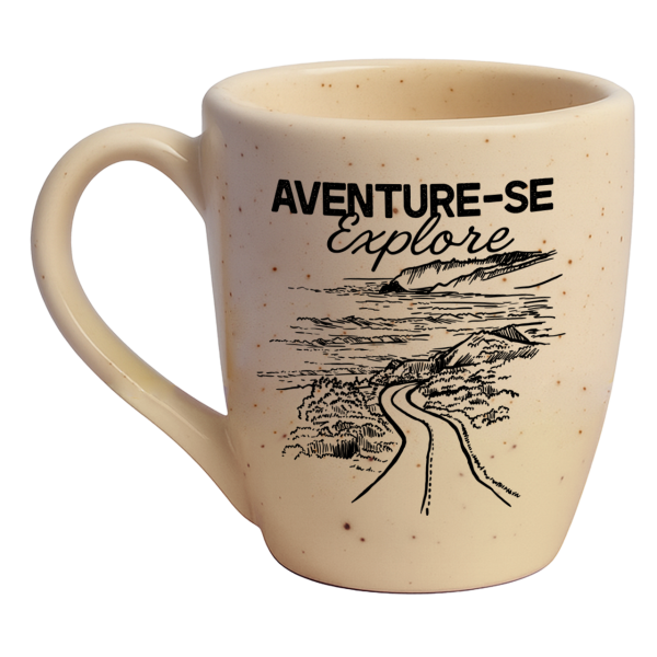 Caneca Curva Natural Granilhada - Aventure-se