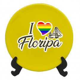 Prato decorativo -  I Love Floripa - diversidade FLN