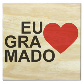 Imã de madeira eu amo GRA