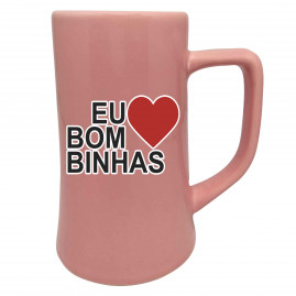 Caneco de Chopp eu amo Bomb.