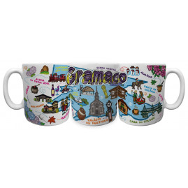 Caneca reta faixa mapa tc GRA